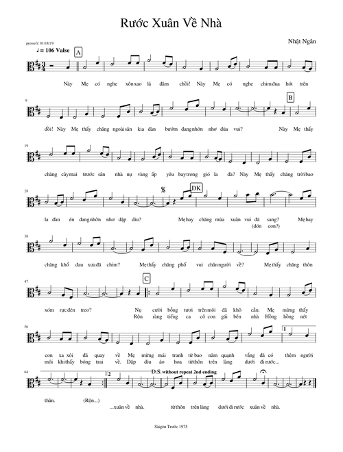 [Vietnamese] Rước Xuân Về Nhà (Nhật Ngân) [Valse]