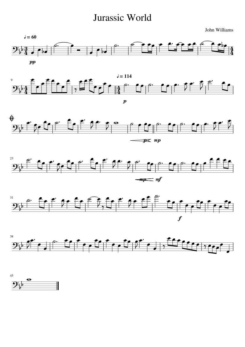 Jurassic Park Theme Trombone