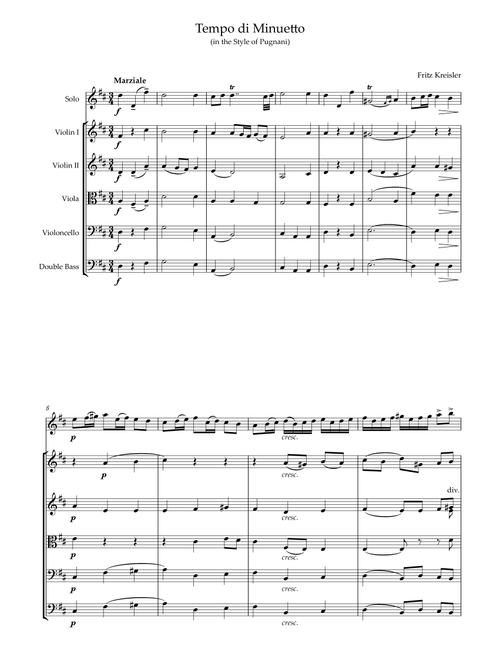 Tempo di Minuetto (in the Style of Pugnani) (Arr. A.G.) - Fritz Kreisler (Orchestra)