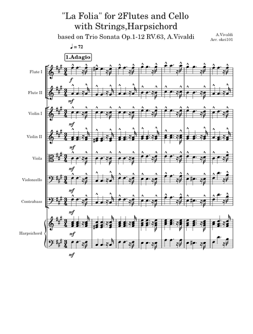 Trio Sonata Op.1-12 RV.63 "La Folia" - A. Vivaldi