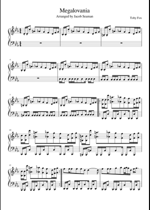 Megalovania - Toby Fox | UNDERTALE OST Sheet Music for Piano, Organ ...