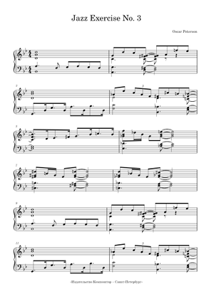 アート・デザイン・音楽 Jazz Exercises and Pieces (Number 2) Jazz Exercise No. 2 by Oscar Peterson - Piano Method, Easy