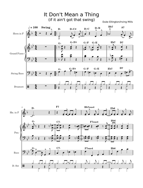 It Don't Mean a Thing (if it ain't got that swing)-Duke Ellington