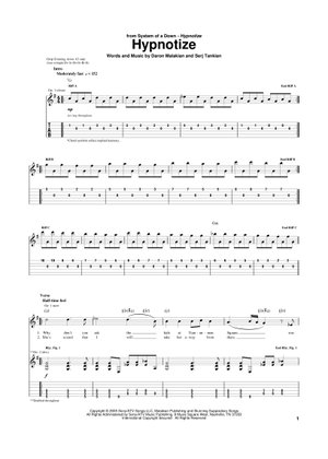 Play Official version of Roulette Sheet Music by System of a Down