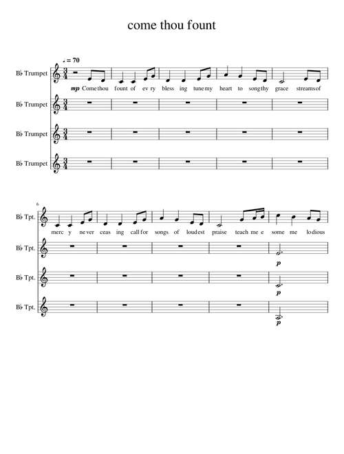 come thou fount of every blessing