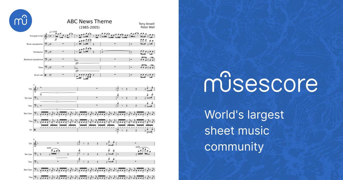ABC News Theme Misc Television Sheet music for Trombone, Tuba, Saxophone tenor, Saxophone