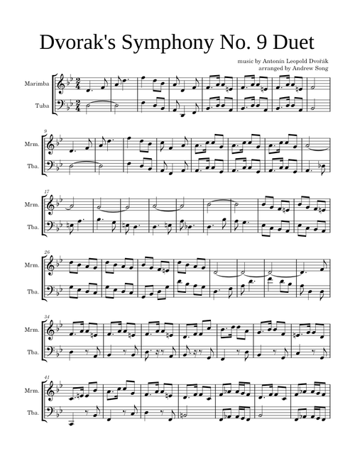 duet of symphony no.9 Dvorak