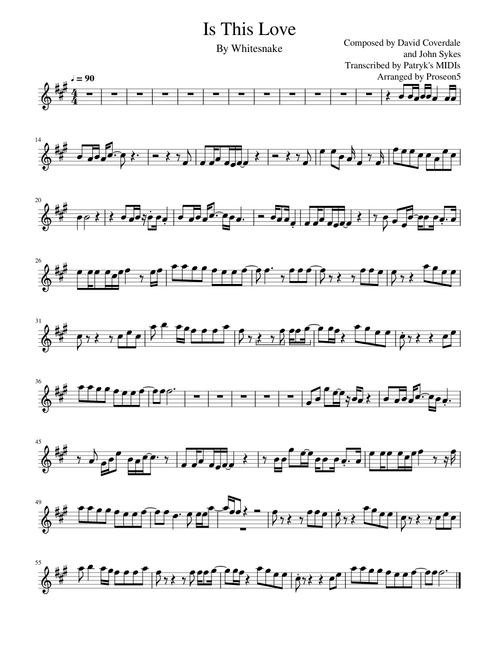 Is This Love - Whitesnake  Sax Tenor