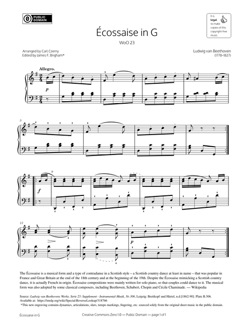 Écossaise in G – Beethoven – Grade 2 Piano Exam Pieces 2023 & 2024