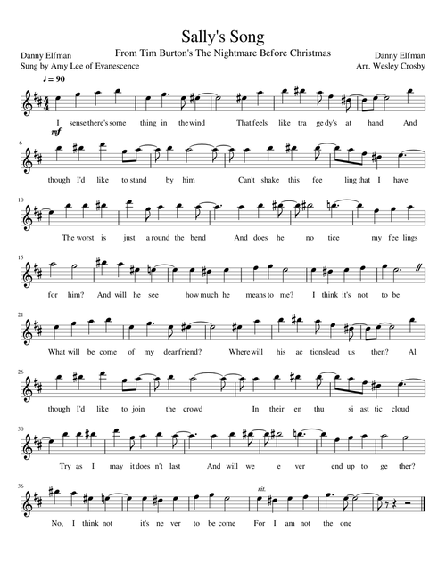 Sally's Song (Amy Lee's version)