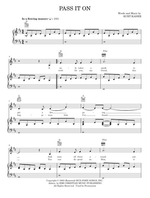 Pass it on - Kurt Kaiser (Piano-Vocal-Guitar)