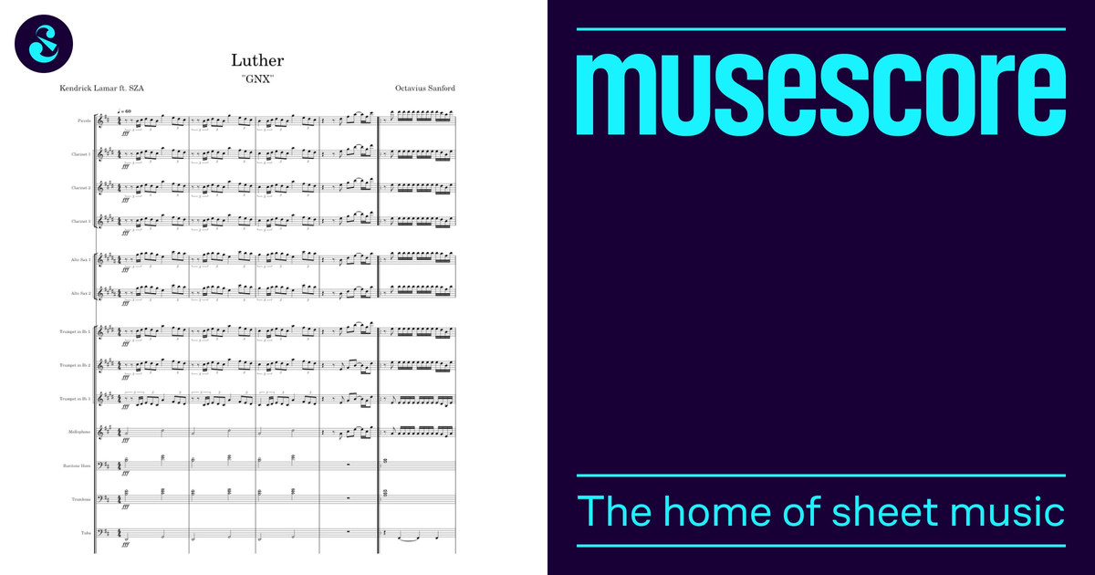 Luther kendrick lamar ft sza sheet music for trombone tuba oboe