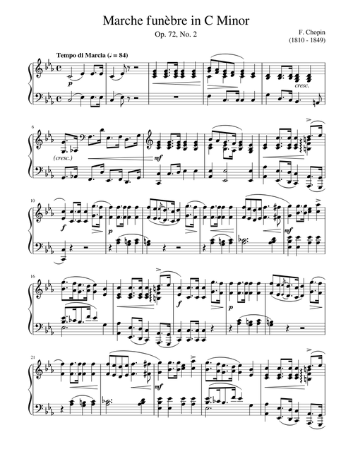F. Chopin - Marche funèbre in C Minor Op. 72