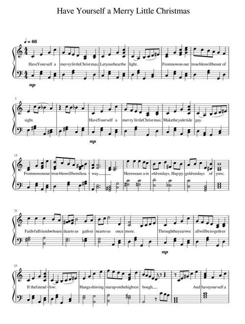 Have Yourself A Merry Little Christmas (Arr. Michael) - Barry Manilow (Piano Solo)