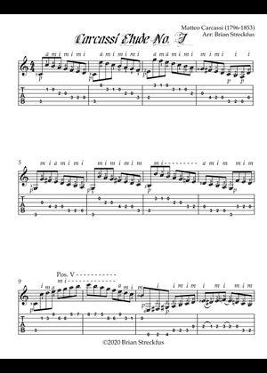 Etude No.17 Op.60 - Carcassi, Matteo (1792 - 1853) Sheet Music for