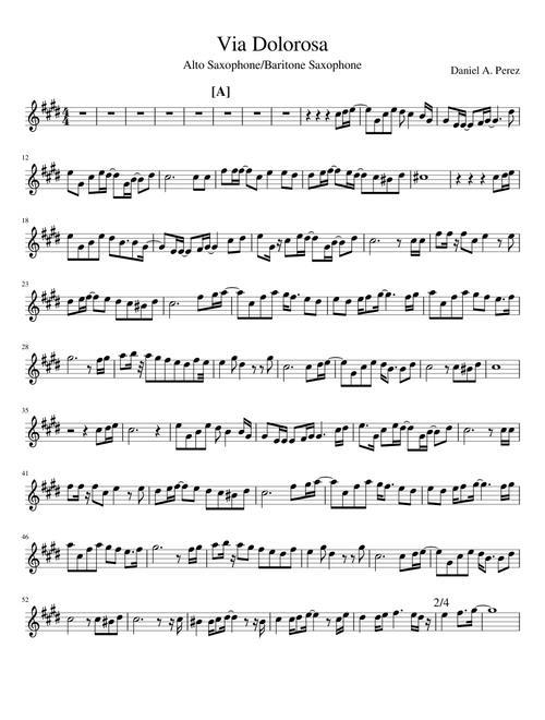 Via Dolorosa [[Alto Sax/Bari Sax Version]]