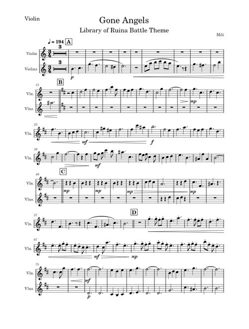 Mili - Gone Angels-Violin