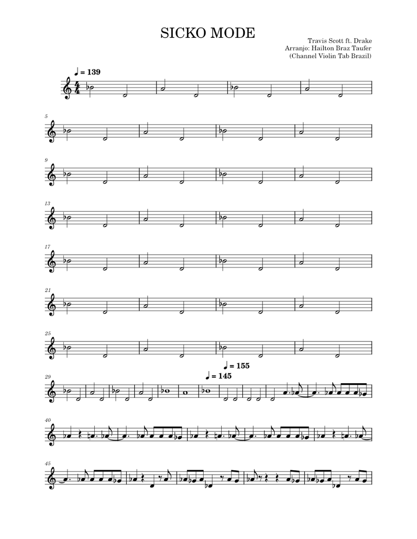 sicko-mode-travis-scott-channel-violin-tab-brazil-youtube-sheet