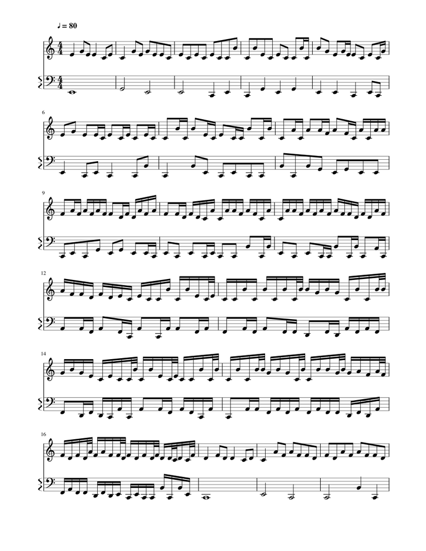 002 Short Experimental Algorithmic Music Sheet music for Piano (Solo ...