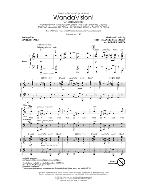 WandaVision! (Choral Medley) (arr. Mark Brymer) - Robert Lopez, Kristen Anderson-Lopez (Choral, SAB)