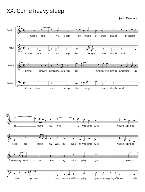 Come heavy sleep - John Dowland