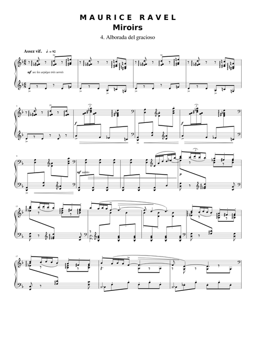 Ravel - Miroirs: IV. Alborada del gracioso