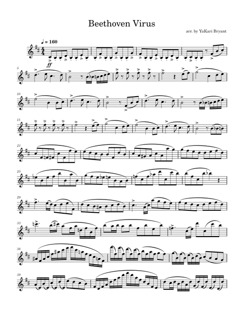 Beethoven Virus – Ludwig van Beethoven (Tenor Saxophone)