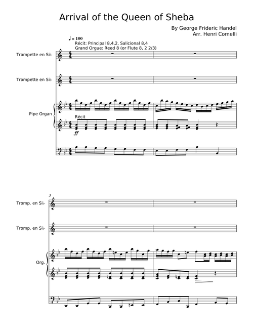 The Arrival of the Queen of Sheba - Georg Friedrich Händel
