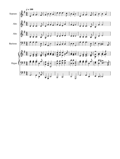 Hark the Herald Angels Sing- With Descant, SATB + Organ