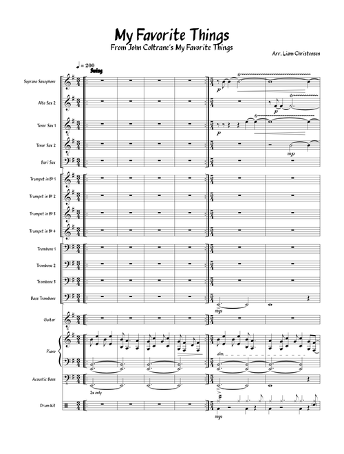 My Favorite Things in 5/4 – Coltrane Big Band Arrangement