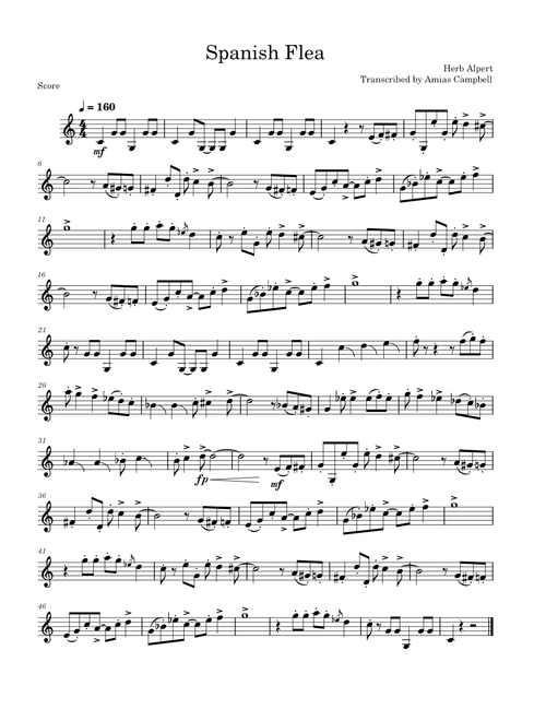 The Spanish Flea for Trumpet