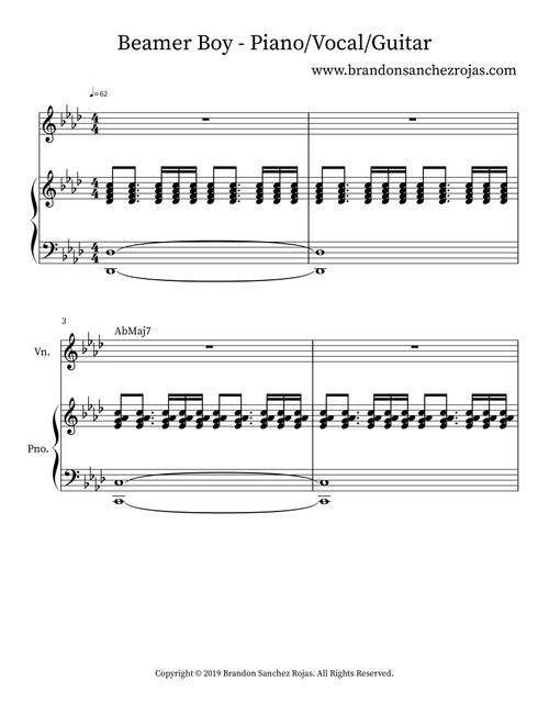 Beamer Boy - Piano/Vocal/Guitar - BSR (Instrumental Solo)