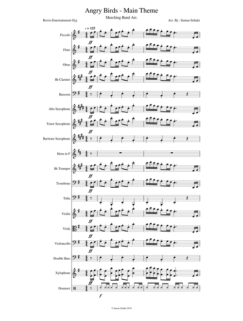 Angry Birds Main Theme - Marching Band Arr.