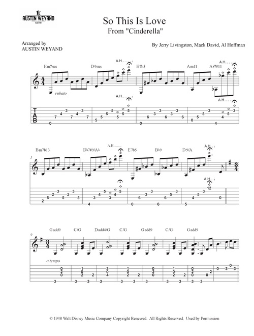 So This Is Love (Arr. Austin Weyand) - James Ingram (Solo Guitar)