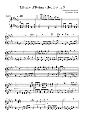 Library of Ruina (Theme 02) – StudioEIM Sheet Music for
