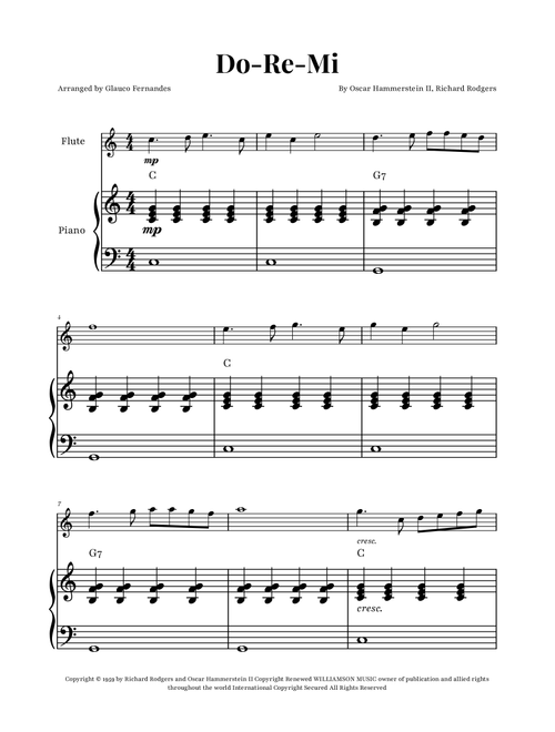 Do-Re-Mi (Arr. Glauco Fernandes) - Various Artists (Flute and Piano)