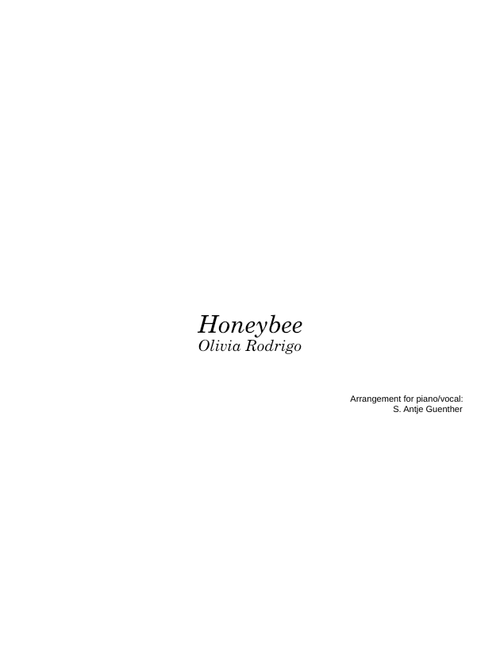 Honeybee – Olivia Rodrigo - P/V