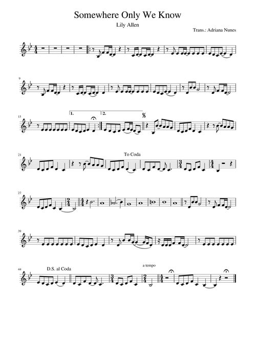 Somewhere Only We Know - Lily Allen