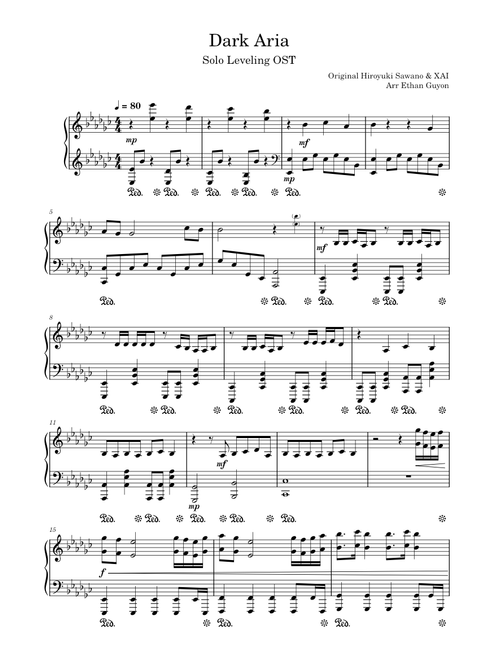 Dark Aria | Piano Arrangement