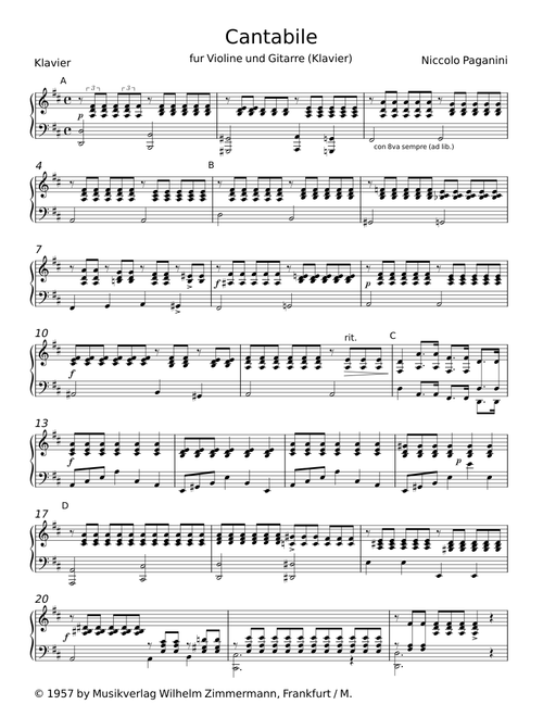 Cantabile, MS 109 - Niccolò Paganini