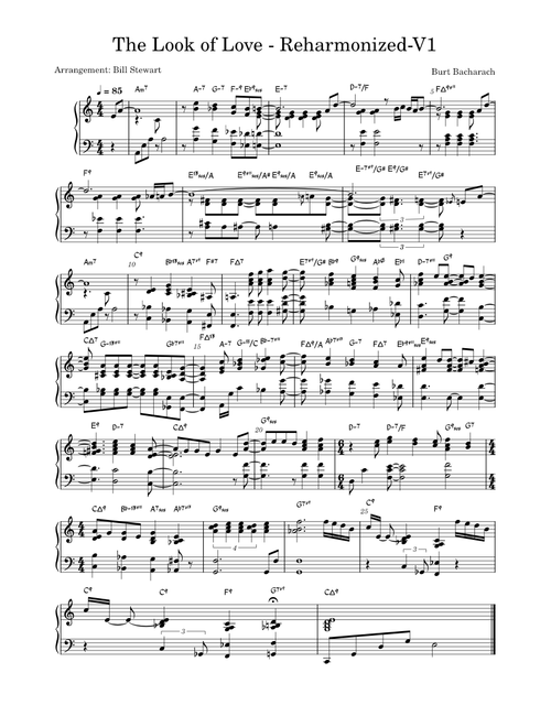 The Look of Love - Reharmonized - Burt Bacharach-Version 1