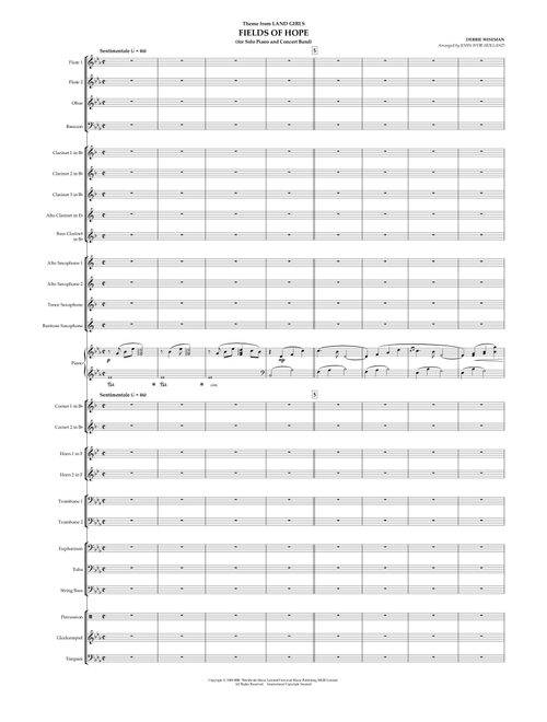 Fields Of Hope (Arr. John Ivor Holland) - Debbie Wiseman (Concert Band)