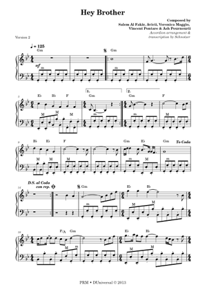Play Official version of Hey brother Sheet Music by Avicii for