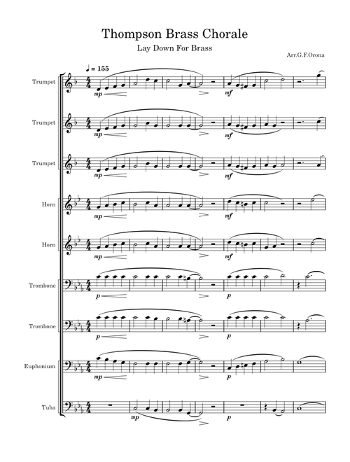 Thompson Brass Chorale – G.F.Orona