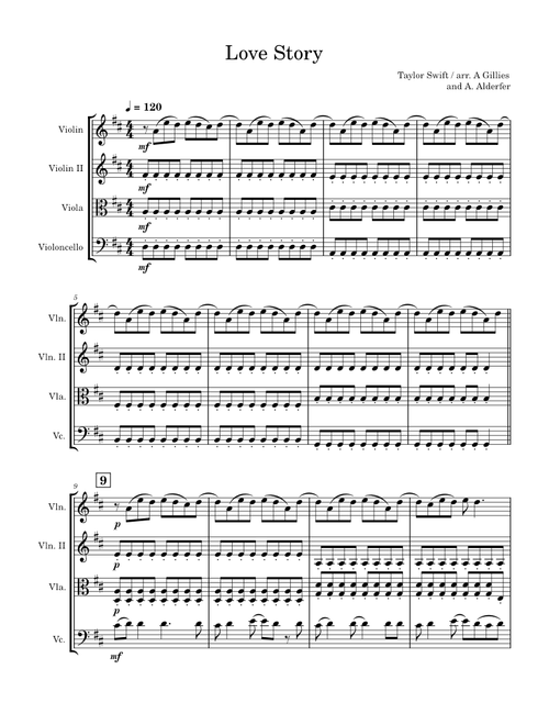 Love Story - Taylor Swift (Full Score)