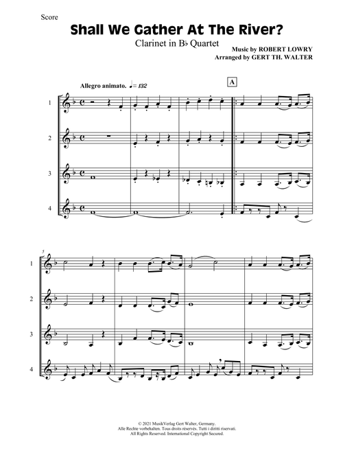 Shall We Gather At The River (Arr. Gert Th. Walter) - Robert Lowry (Woodwind Ensemble)