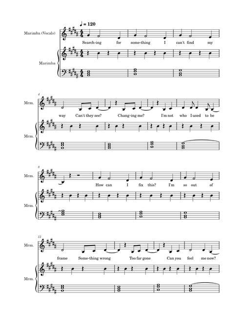 I'm moving on... Sad Song - Piano/Voice