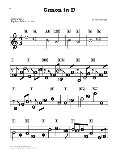 Canon In D - Johann Pachelbel (E-Z Play Today)