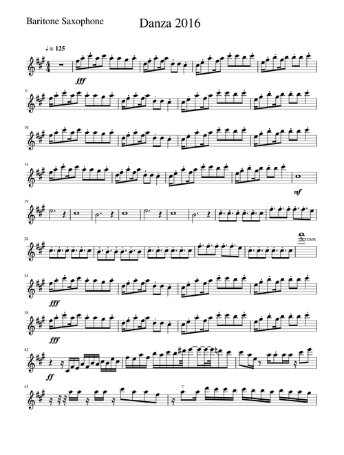 Danza 2016 Lucky Chops WIP Baritone Saxophone