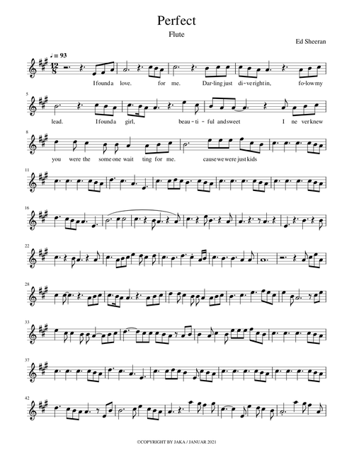 Perfect-Ed Sheeran flute